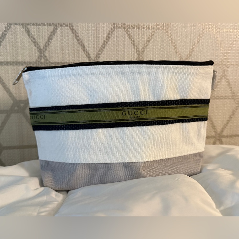 Gucci Beauty Ribbon - up-cycled small cosmetic pouch